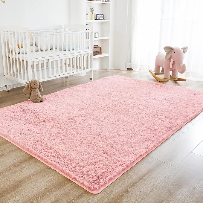 Litanika 4x6 Shag Area Rug for Living Room Bedroom, Non-Shedding Modern Indoor - Image 2