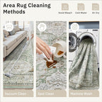 Soalmost 10x14 Area Rugs for Living Room, Non Slip Machine Washable Vintage Rugs - Image 9