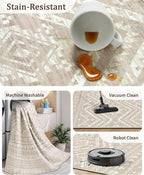 3x5 Washable Rug Moroccan Small Entryway Rug Non Slip Indoor Floor Carpet - Image 4