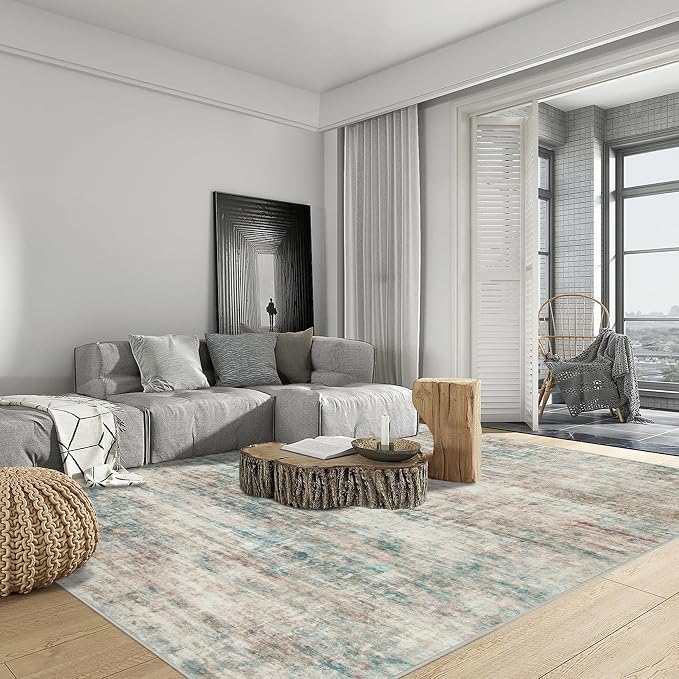 5x7 Area Rugs Washable Rug: Modern Abstract Living Room Rug Soft Anti-Skid Thin - Image 4