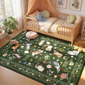 Unirea 4x6 Dark Green Cat Area Rug by UNIREA