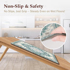 Boho Kitchen Mats for Floor 2 Piece Set Anti Fatigue Cushioned PVC Kitchen Rugs - Image 4