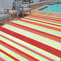 HUGEAR Outdoor Waterproof Rug 9'x12' Plastic Straw Rugs Washable Reversible by HUGEAR