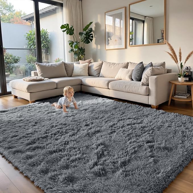 yongyangjuxin Fluffy Rug Shag Area Rug, Large Shag Area Rugs by Yongyangjuxi