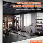 SUPERJARE 0.56'' Thick 24 Pcs 96 Sq Ft Rubber Top Exercise Equipment Mats - Image 8