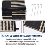 Garvee Waterproof Outdoor Rug 6x9, Checkered Foldable Plastic Straw Patio - Image 5