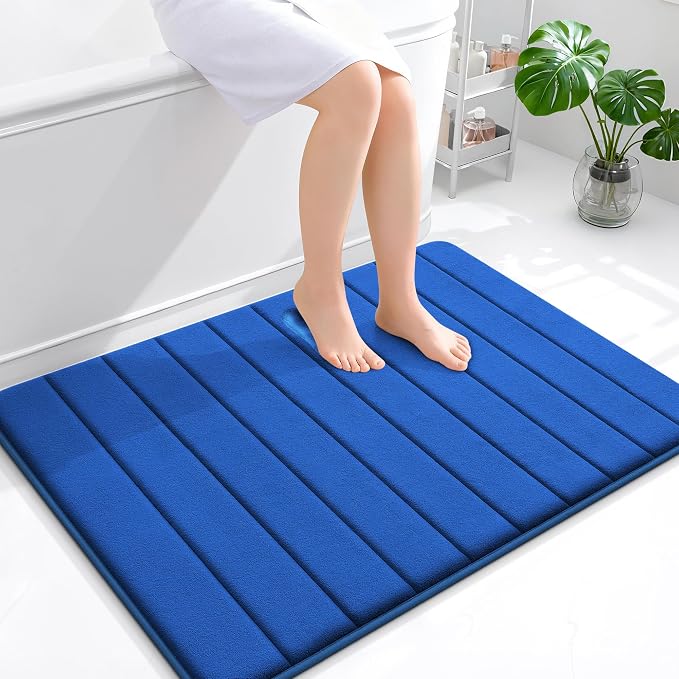 OLANLY Memory Foam Bath Mat 40x32, Super Soft Absorbent Bathroom Rugs, Quick Dry by OLANLY