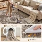 7x9 Washable Area Rug, Large Rugs - Image 3
