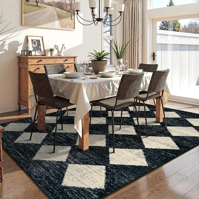 Lahome Machine Washable Area Rug 6x9, Soft Large Bedroom Rug Non Slip Living - Image 3