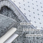 Soft Runner Rugs for Bedroom Hallways, 2x4 Grey Fluffy Shag Throw Area Rug Non - Image 6