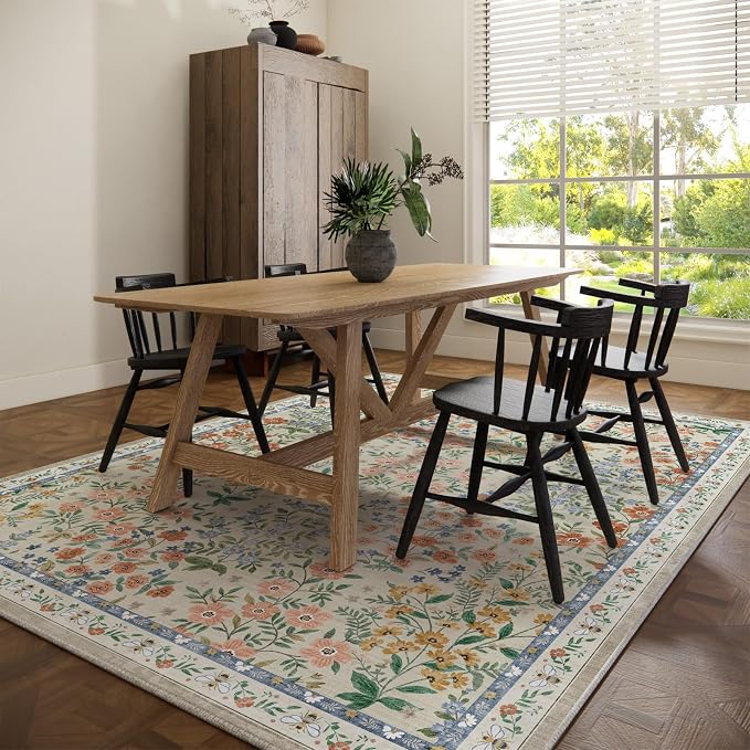 Machine Washable Rugs for Living Room: 6x9 Area Rugs for Bedroom Vintage Stain - Image 6