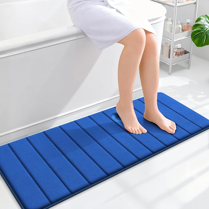 OLANLY Memory Foam Long Bathroom Rugs Runner 47x17, Super Soft Absorbent Bath by OLANLY