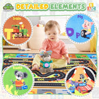 Race Track Rugs for Kids, Car Track Play Mat - Image 2