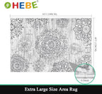 HEBE Area Rugs for Living Room 4'x6', Washable Non Slip Boho Bedroom Rug - Image 2