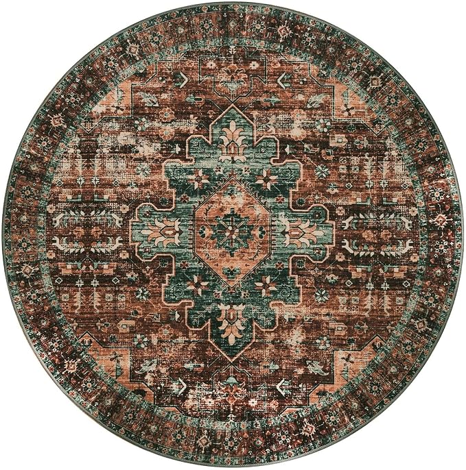 Moynesa Ultra-Thin Washable Round Rug - 4Ft Round Area Rugs - Image 8