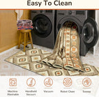 Area Rug 6x9 Rug Machine Washable Non-Slip Low Pile Print Pattern Western Rug - Image 4