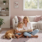 DCX Washable 5x7 Pink Floral Rug - Image 7