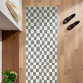 jinchan Runner Rug 2x5 Hallway Washable Modern Checkered Geometric Lattice Kids by JINCHAN