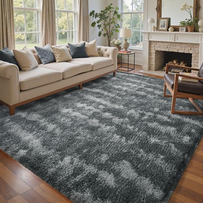 Shag Rugs for Bedroom Living Room, Tie-Dyed Ultra Soft Fluffy Furry Area Rugs - Image 2