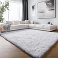 ONASAR White 8x10 Area Rugs for Living Room, Large Fluffy Shag Bedroom Rug by ONASAR