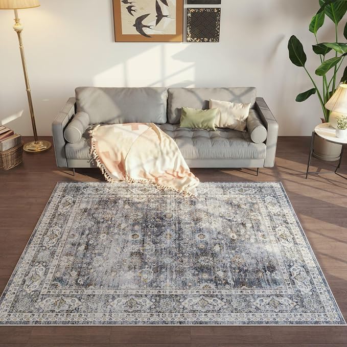 Rugcomf Bedroom Rug 3x5 Rug Washable Area Rug Non Slip Low Pile Small Carpet - Image 7