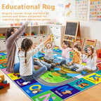 Kids Rug for Playroom Educational ABC Rug Washable Play Mat Learning Alphabet - Image 5
