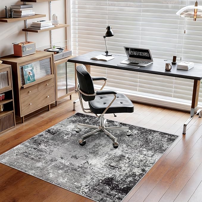 5x5 Rug Square for Living Room – Machine Washable Non-Slip Area Rug for Kitchen - Image 4