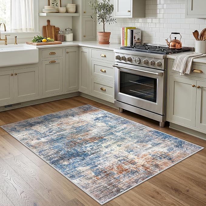 IOHOUZE Abstract Area Rug 4x5 Ft Washable Rugs - Image 2