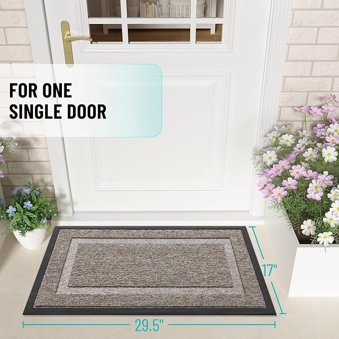 OLANLY Front Door Mat Indoor Outdoor Entrance, Waterproof All-Season, - Image 2