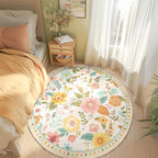 RELEANY Floral 8ft Area Rugs Washable Print Boho Cute Carpet Non Slip Flower - Image 6