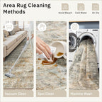 Soalmost Abstract Rug 5x7 Machine Washable Area Indoor Orange Low Pile Non-Slip - Image 9