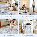 Area Rug Living Room Rugs: 5x7 Large Soft Indoor Carpet Modern Abstract Rug - Image 6