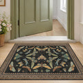 Small Black Entryway Rug by HazoHaus