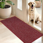 BEQHAUSE Dirt Trapper Door Mat 20" x 48", Non-Slip Washable Doormats Entrance by BEQHAUSE