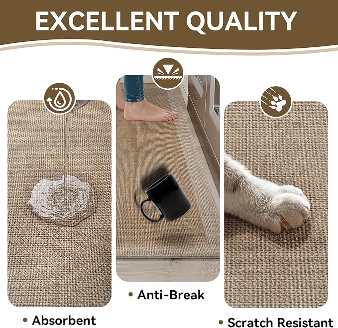 Kitchen Mat Non Slip, Washable Kitchen Rugs, Absorbent Kitchen Mats - Image 4