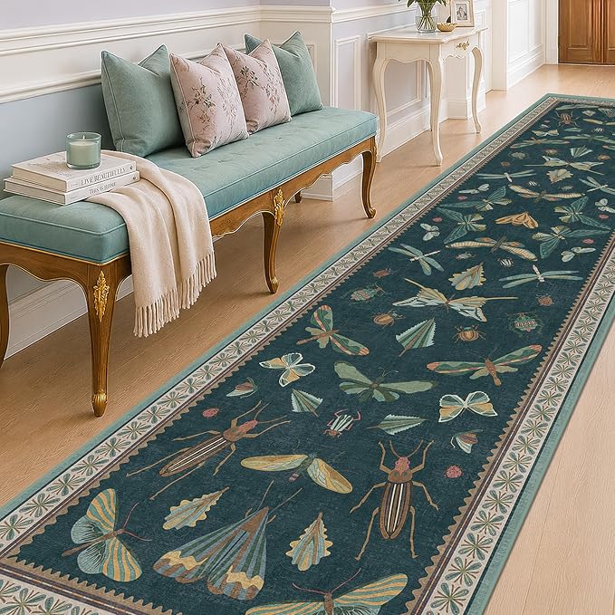 Hazo Haus Vintage Green Runner Rug by HazoHaus