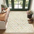 Area Rug Living Room Rugs: Floral 3x5 Washable Rug Vintage Soft Boho Non-Slip by PLHXFRSoftAreaRugs