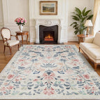 9x12 Area Rugs Washable Rug: Large Boho Living Room Rug Soft Non-Slip Low Pile by Yidanamy