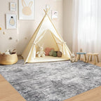 UERMEI Square Area Rugs : Washable 6x6 Neutral Modern Abstract Carpet - Image 8