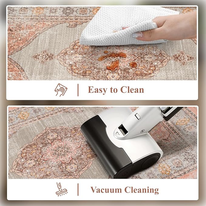 Collive Boho Kitchen Mats for Floor Cushioned, Anti Fatigue Waterproof Kitchen - Image 5