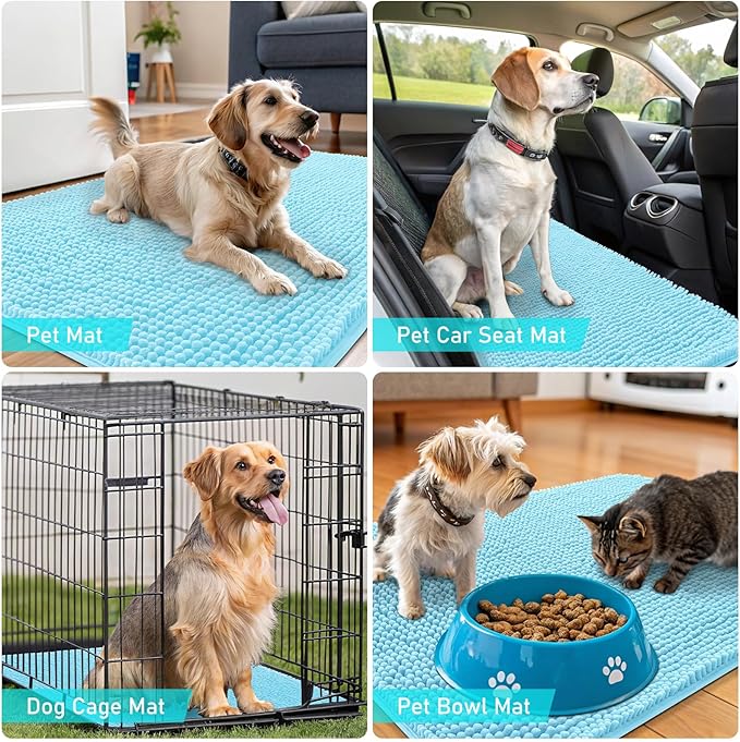 OLANLY Dog Door Mat for Muddy Paws 44x32, Absorbs Moisture and Dirt, Absorbent - Image 7