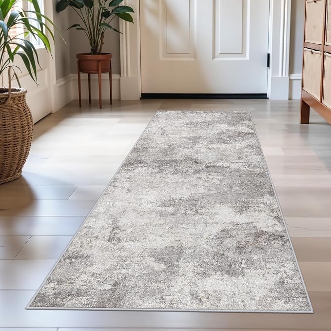 Abstract 2x5 Rug Runner Washable Non-Slip Hallway Carpet - Image 3