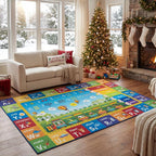 Unirea 3x5 Kids Rug for Playroom Bedroom Living Room, Washable Educational Play by UNIREA