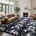 yongyangjuxin Fluffy Rug Shag Area Rug, Mottling Black 6x9 Area Rugs by Yongyangjuxi