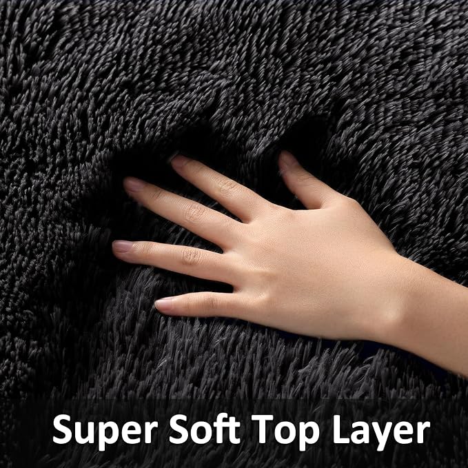 Ophanie Small Rug Washable Non Slip Throw Bedside Area Rugs, Fluffy Soft Mini - Image 2