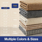 Faux Jute Hallway Runner Rug 2'x6', Washable & Non-Slip, Taupe | 0.27" Low Pile - Image 7