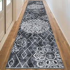 HEBE Hallway Runner Rug 2'8''x14' Washable Vintage Distressed Area Rugs Non - Image 9
