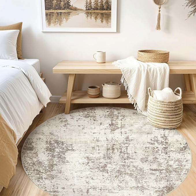 UERMEI 5ft Round Area Rug Living Room Rugs - Image 4