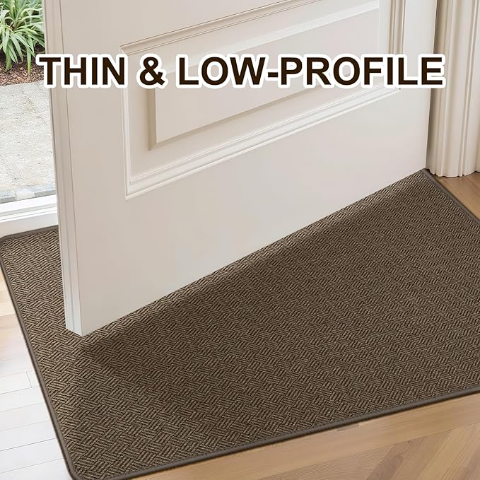 Ultra Thin Door Mat Indoor Entrance 24"x36", Low-Profile Indoor Door Mat - Image 3