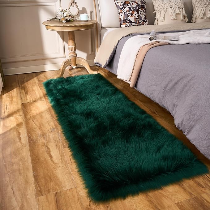 EasyJoy Ultra Soft Fluffy Rugs Faux Fur Rug Chair Cover Seat Pad Fuzzy Area Rug - Image 6